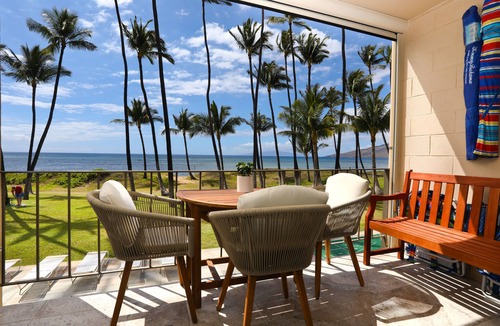 Kihei Condo | Oceanfront, Exceptionally Remodeled, Split A/C, King bed, OH the sunsets