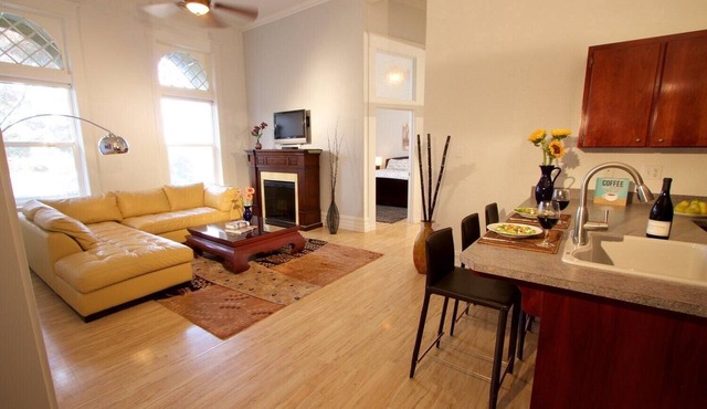Four — King Bed, Historic Downtown Apartment in Nicely Appointed Building on Main Street in Walla Walla