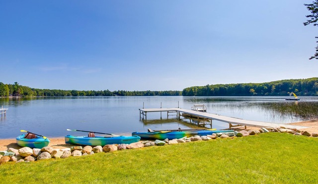 Interlochen Lake House w/Deck, Fire Pit & Dock! in Interlochen
