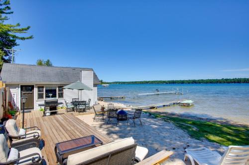 Private Beach & Dock: Little Traverse Lake Cottage in Maple City