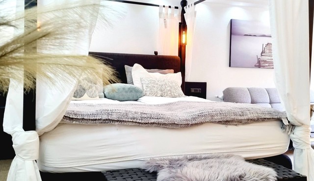 Romantic Neptun Studio-apartment with canopy-bed and green terrace. in Kastrup