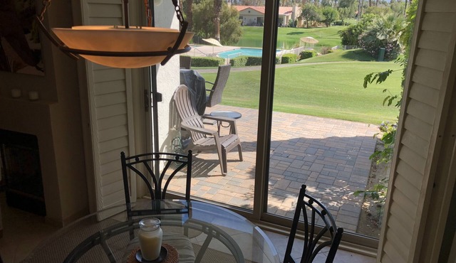 Spectacular Patio Views of the Santa Rosa Mountains, PVCC Golf Course & Pool! in Palm Desert