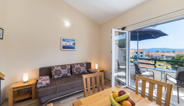 Studio flat with balcony and sea view Drvenik Donja vala, Makarska (AS-9654-a) in Drvenik