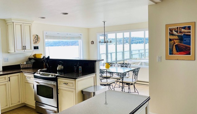 Waterfront home with dock, spacious deck & picturesque views in Union
